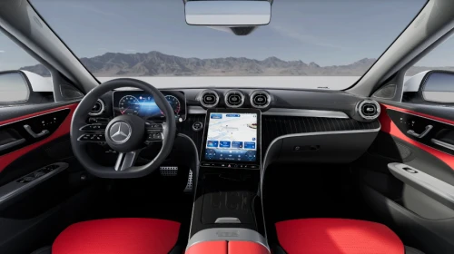 벤츠_C-Class_2026년형_가솔린 2.0_C200 AMG Line_color_int_가죽, 파워 레드_블랙.png